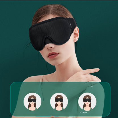 Travel  3D Sleeping Eye Mask Soft Memory Foam Blockout Eye Mask Black