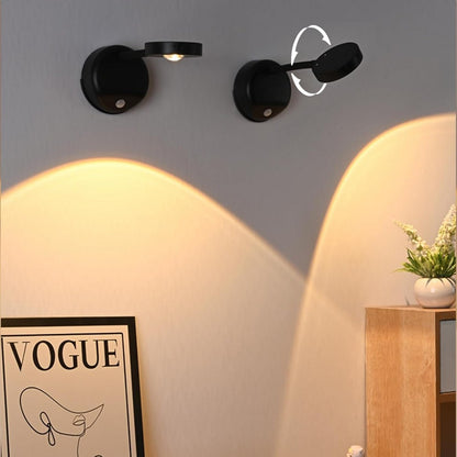 3Pcs Wireless Picture Lights and Mini Accent Spotlights LED Wall Sconce for Art Display-Black