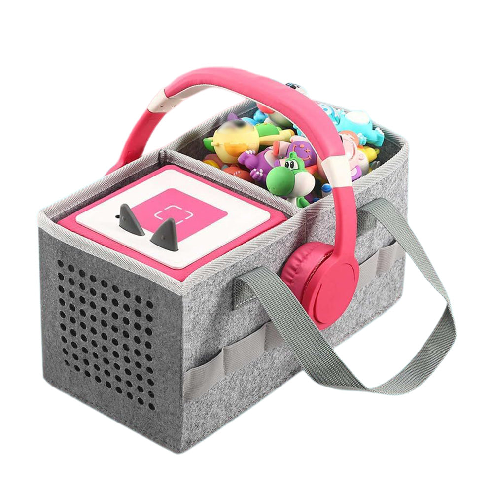 Portable Felt Cloth Storage Bag for Kidsâ€?Musical Speakers Gray