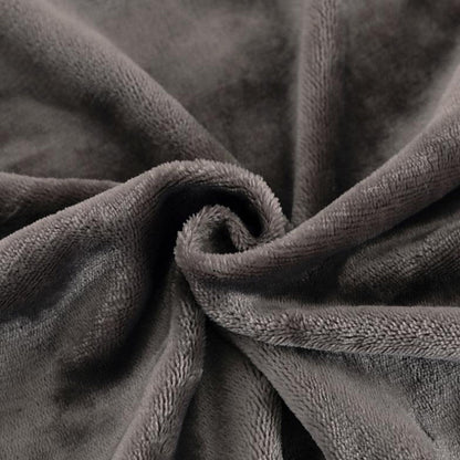Soft Double-Sided Throw Blanket  Fuzzy Warm Reversible Blanket for Couch Bed Sofa Grey