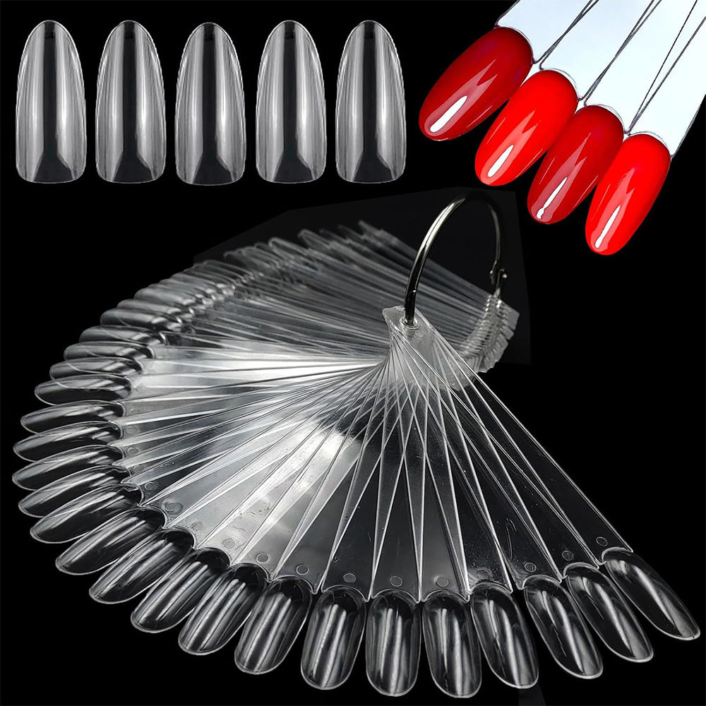 100 PCS Clear Nail Swatch Sticks -Round