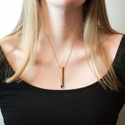 Stainless Steel Meditation Necklace Breathing Necklace Rose Gold