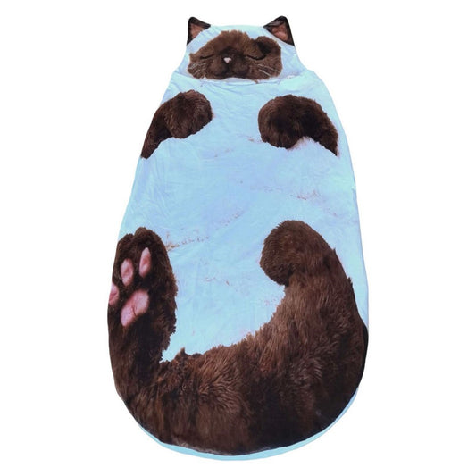 Cat Sleeping Bag Wearable Blanket for Camping Sleepovers Home Lounging Style2