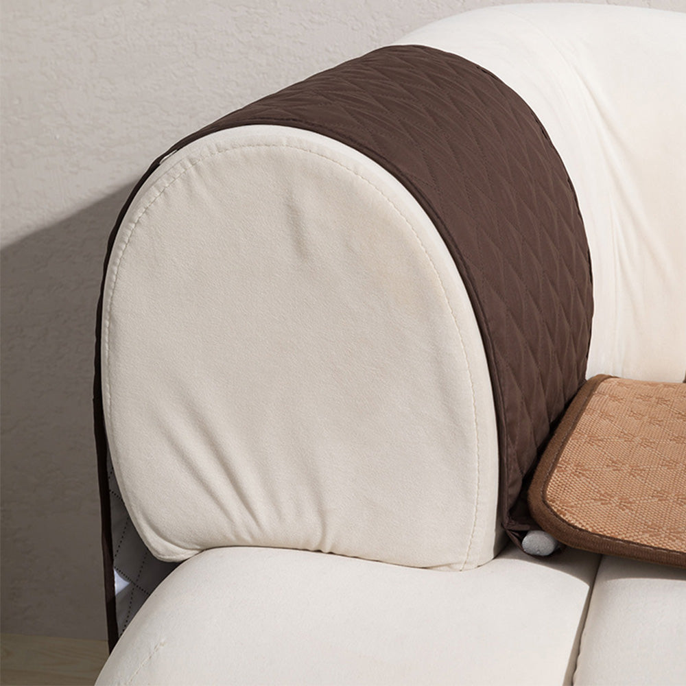 5 Pocket Sofa Armrest Organizer Remote Holder Bag for Couch and Chair-Coffee