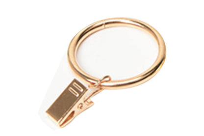 18-Pack Metal Curtain Rings Clips 4.0mm Wire 50mm Inner Diameter-Gold
