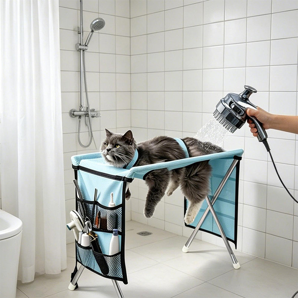 Pet Grooming Hammock Bed Dog Nail Cutting Hammock - Blue