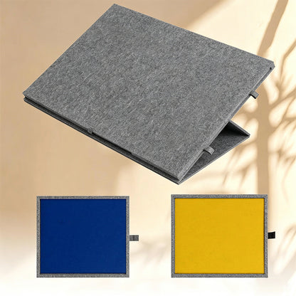 Foldable Felt Jigsaw Puzzle Board with 6 Drawers for Home Travel-Dark Grey
