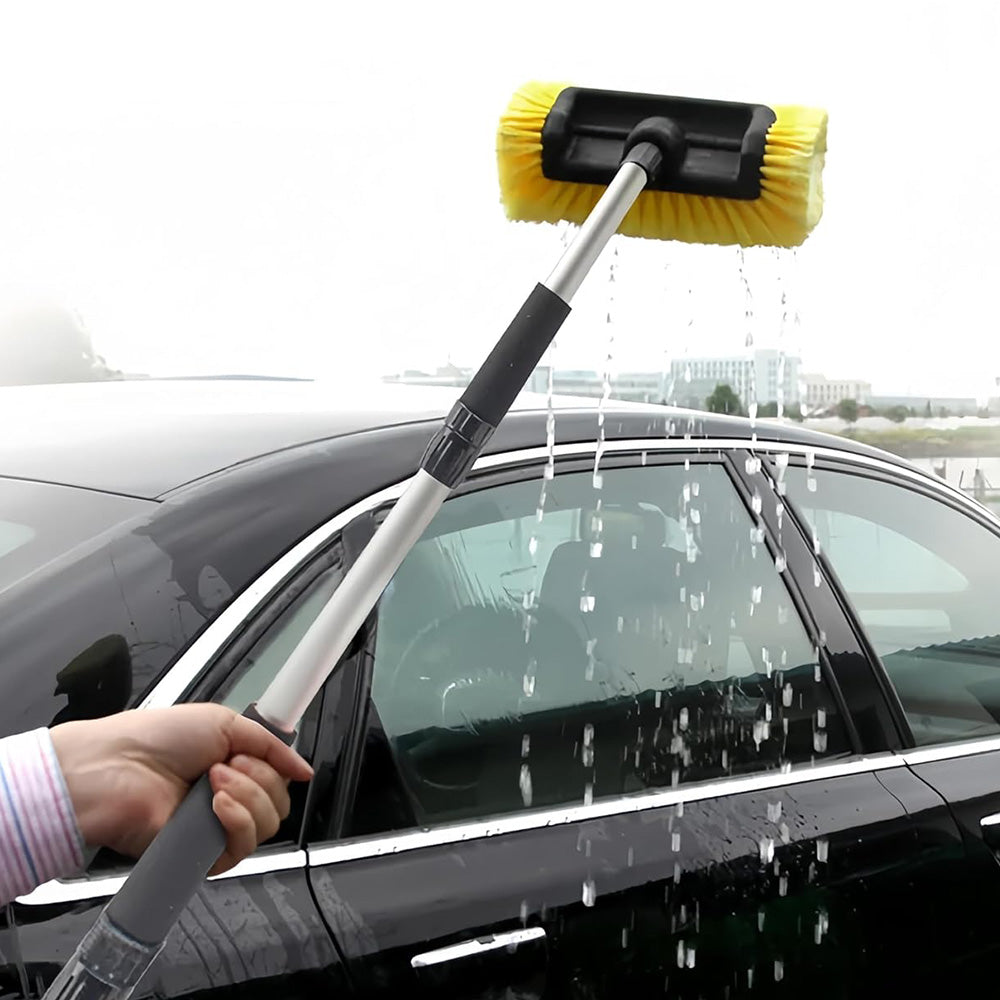 4-Section Car Wash Brush Soft Bristle Washing Brush with Extendable Handle