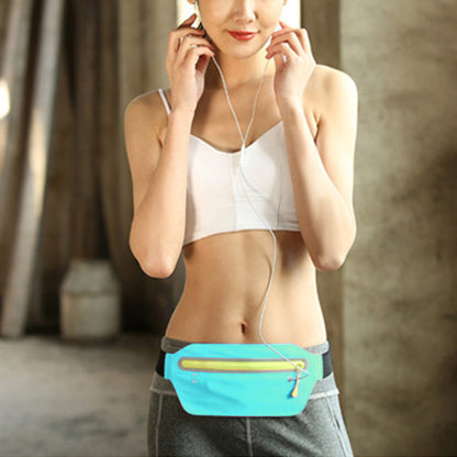 Sport Waist Bum Slim Belt Bag forJogging Running Hiking Zipper Fanny Pack Pouch Blue