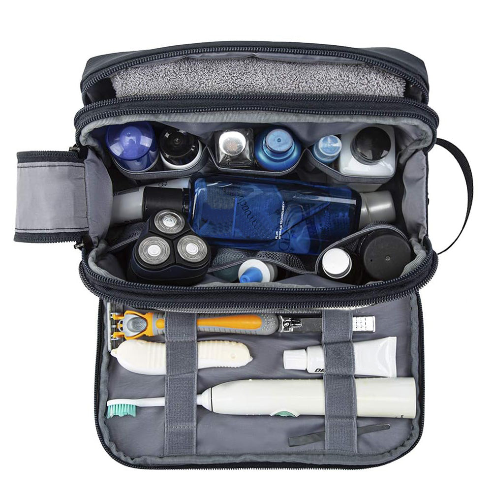 Travel Toiletry Bag Shaving Organizer for Men Women Navy Blue