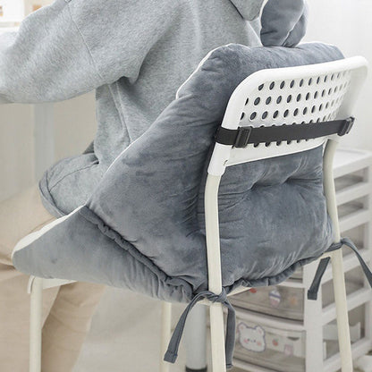 Rabbit Ears Shaped Chair Cushion with Backrest Seats Cushion for Home Office Chair White