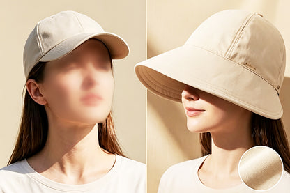 Wide Brim Quick Dry Foldable Sun Hat - Beige