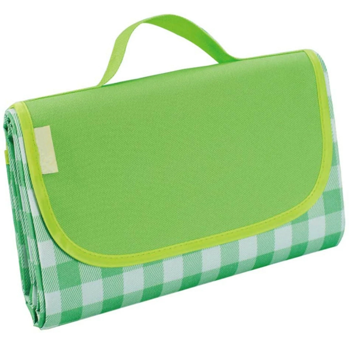 Oxford Picnic Blanket Roll Up Portable Camping Mat - Green Plaid