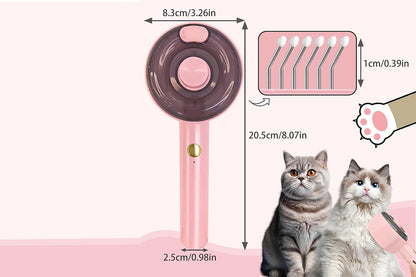 Cat Steam Brush Spray Comb UV Sterilization Cat Hair Crush for Long Short Hair Pets -White