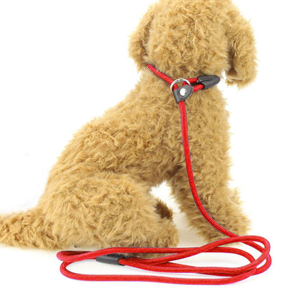 2 Pack 140cm Nylon Slip Lead Dog Leash P Chain Pet Training Rope Red