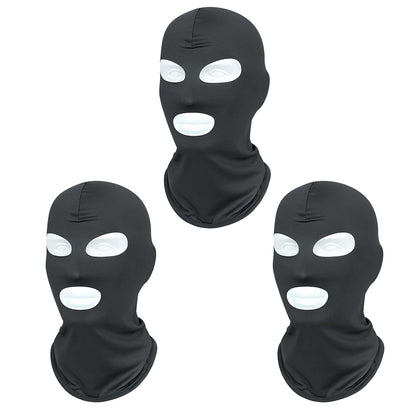 3 Piece 3 Hole Quick Dry Cycling Face Covers - Grey