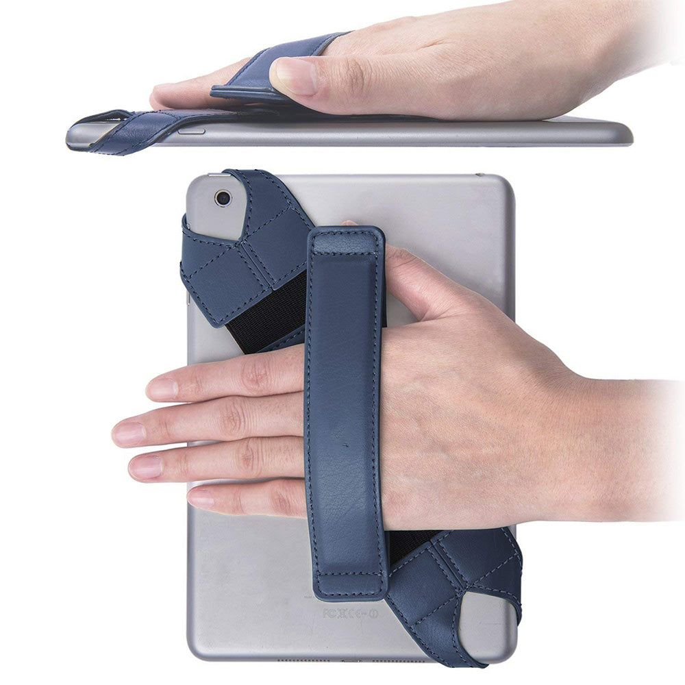 PU Leather Hand Strap Holder Stand-Blue
