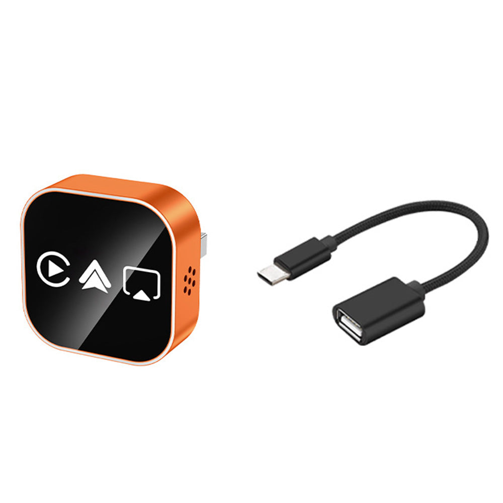4 in 1 Screen Mirroring Wireless CarPlay Adapter for Android Auto - Orange