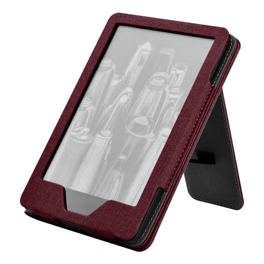 Protective Case with Stand for Kindle Paperwhite 12th Gen 2024 7 Inch-Wine Red
