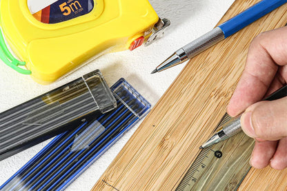 2Pcs 2B Lead Holder Pen Automatic Mechanical Drafting Drawing Pencil Art Tool With Refills Case-Black Pencil With Black Refills