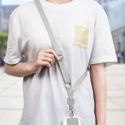 Anti-lost Mobile Phone Lanyard Set Universal  Crossbody Hanging Strap Rope Gray