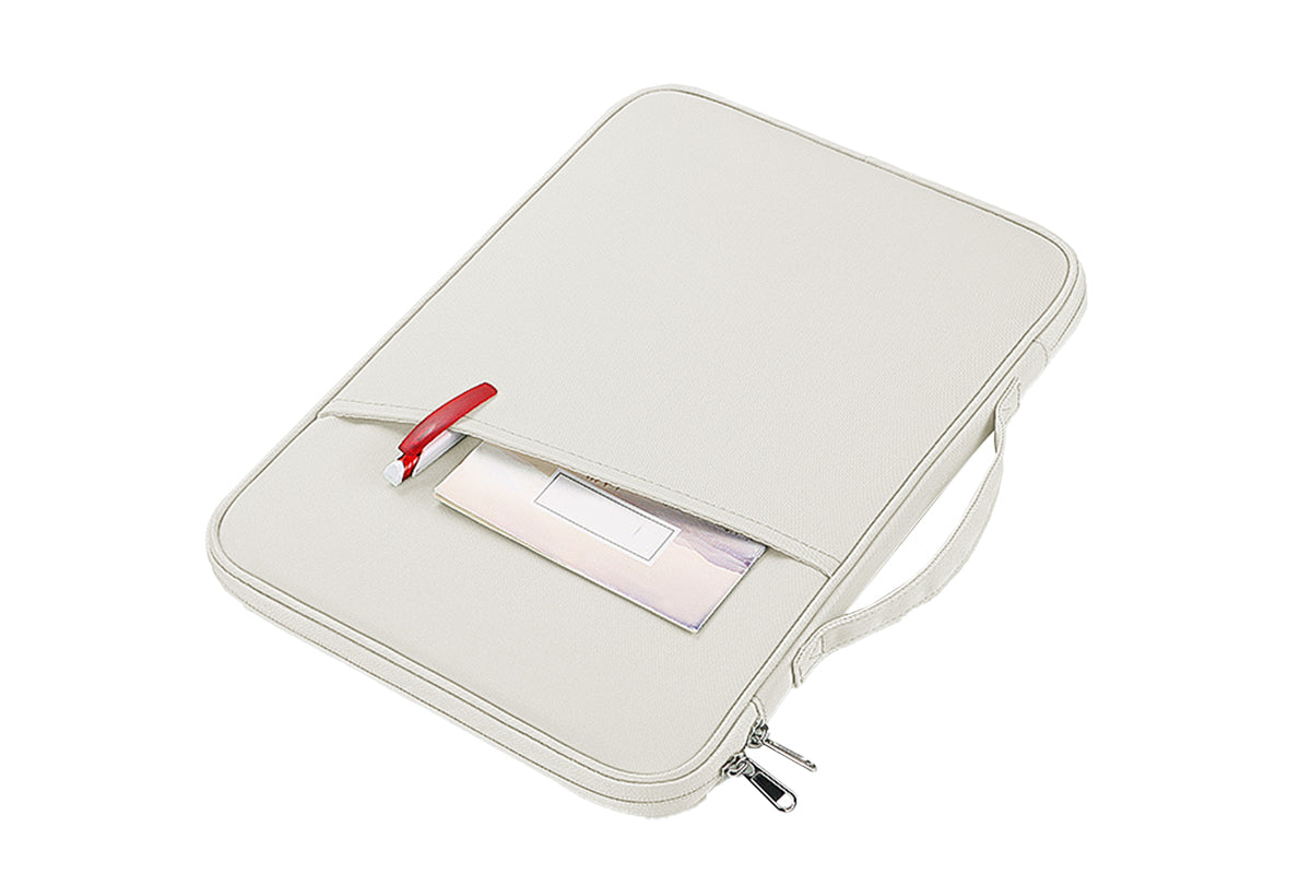 2Pcs Tablet Sleeve 10.8-13 inch Laptop Sleeve Protective Carrying Case Bag Travel Pouch-White