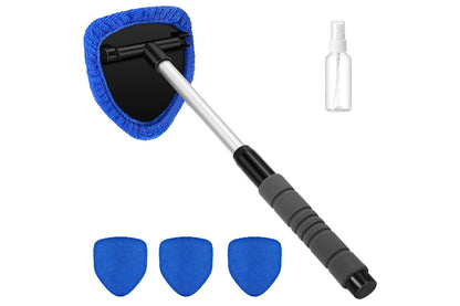 Car Window Cleaner with 4 Washable Microfiber Pads - Blue