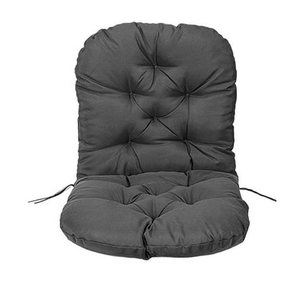 Solid Color Seat Cushion for Swivel Rocker Chair for Home Garden High Back Hammock Dark Grey