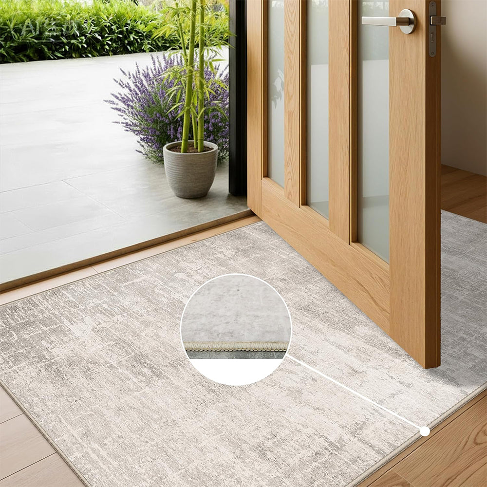 Persian Runner Rug for Hallway-Grey