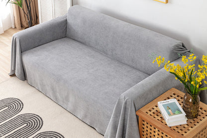 Anti Scratch Sofa Cover Anti Cat Scratch Water Resistant Sofa Towel -Grey