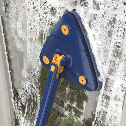 360 Degree Rotatable Cleaning Mop with 3 Cleaning Pads Triangle Automatic Wringing Squeezing Mop