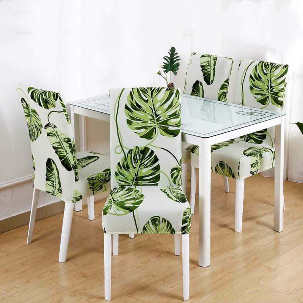 Chair Covers for Dining Room Stretch Chair Slipcovers Anti-dirty Seat Cover for Kitchen Wedding Party-Style 5-Style 5