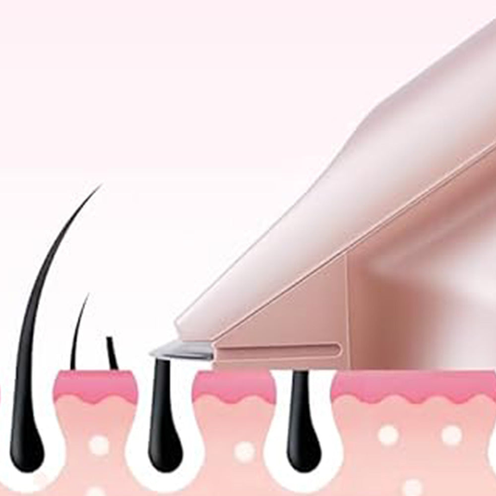 3-in-1 Electric Shaver Nose Hair Trimmer for Face Body Bikini Underarm and Legs-Rose Gold