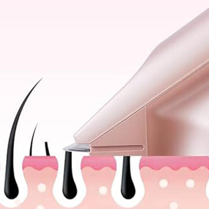 3-in-1 Electric Shaver Nose Hair Trimmer for Face Body Bikini Underarm and Legs-Rose Gold
