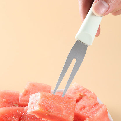 3-in-1 Watermelon Fork Slicer Cutter Watermelon Popsicle Cutter Camping Kitchen Gadgets Beige