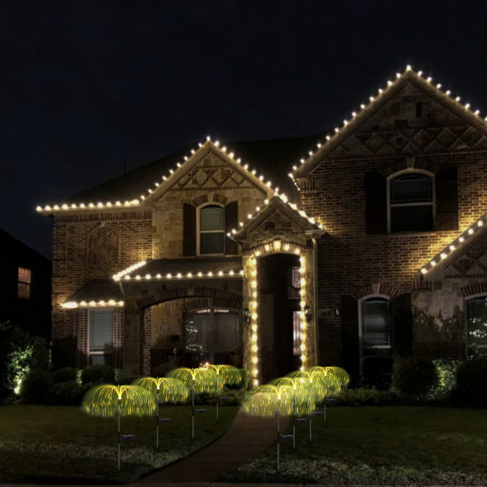 Solar Pathway Lights 4Pcs Solar Ground Lights Outdoor Garden Decor Lamp -Warm White