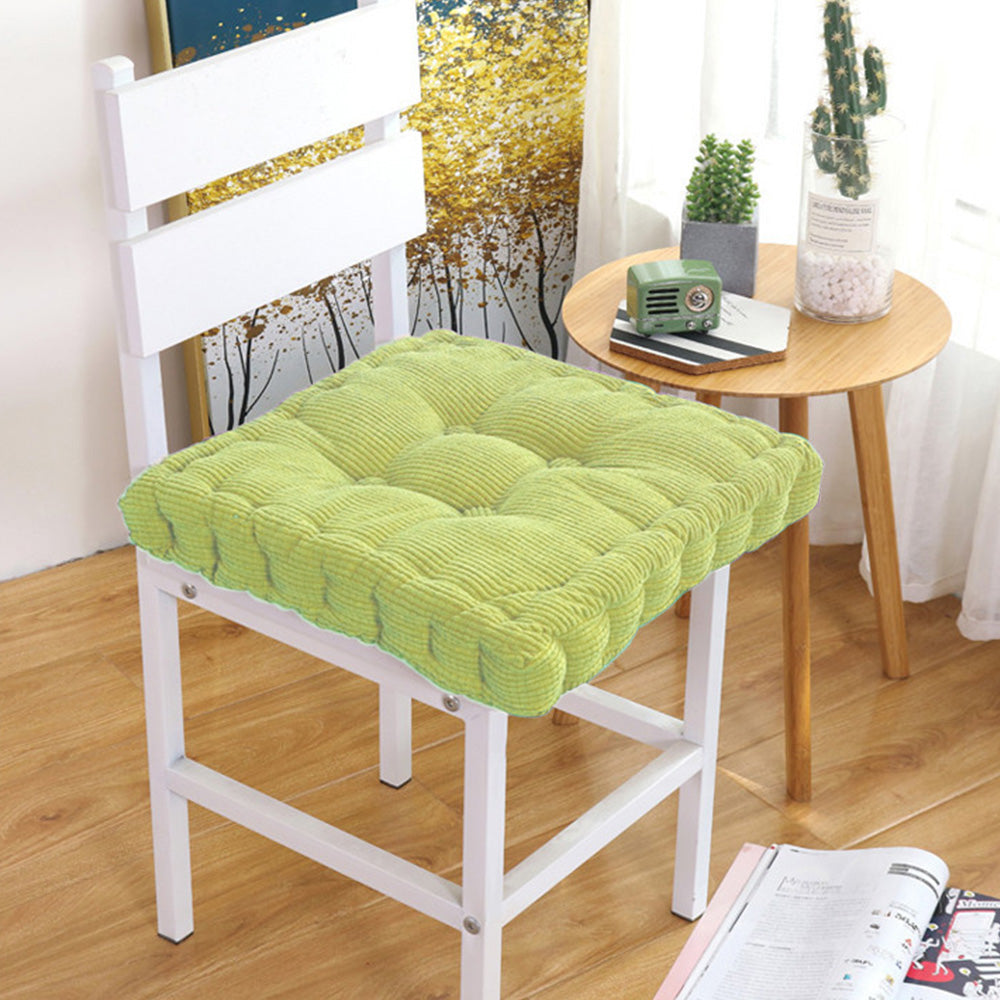 Square Seat Cushion Patio Tatami Meditation Mat Seat Pillow Green