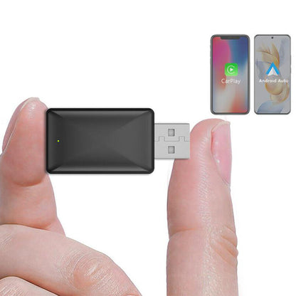 2 in-1 Wireless WiFi CarPlay Adapter Plug and Play Bluetooth Android Auto Car Dongle Connect Box