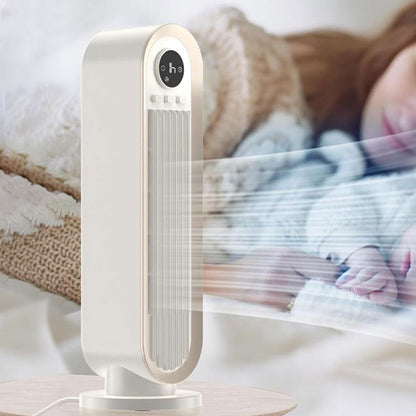 3-Speed Adjustable Oscillation Fan Bladeless Digital Display Desk Fan with Timer Setting Beige