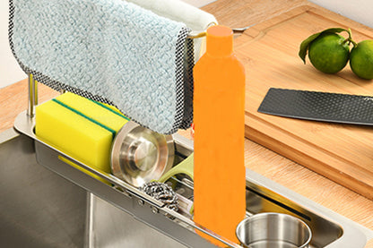 Stainless Steel Storage Rack Holder Expandable Sink Caddy Organizer