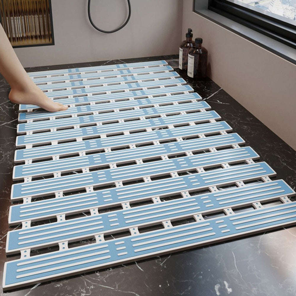 Non Slip Shower Mat with Suction Cups-Blue