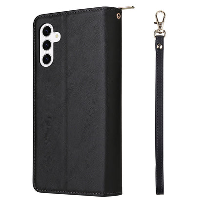 Wallet Leather Flip Cover for Samsung S26 Series with Card Slots Kickstand-Black