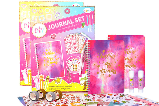 2Pcs DIY Journal Kit Girls Scrapbook Diary Handbooks Gifts Arts Crafts Supplies