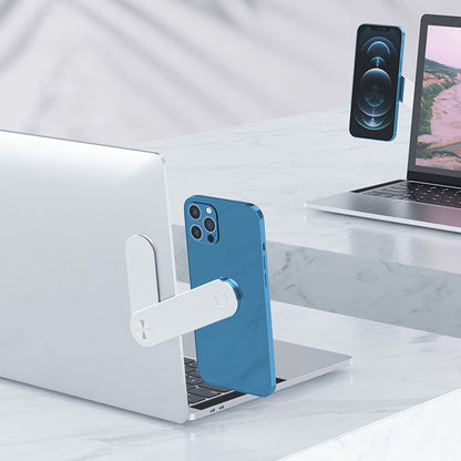 Portable PC Laptop Phone Holder Foldable Screens Expansion Mobile Side Mount Silver