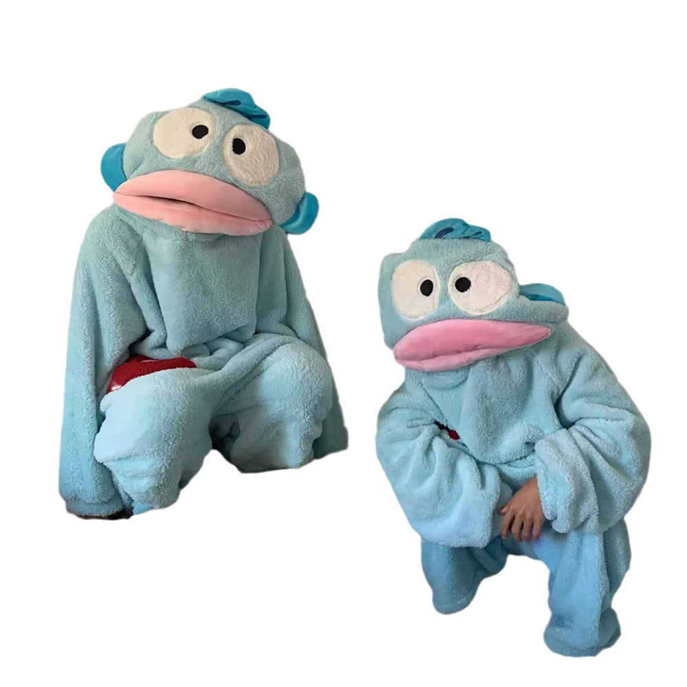 Monster Onesie Big Mouth Monster Onesie Soft Plush Loungewear for Sleeping-Blue