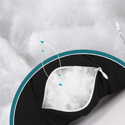 Ear Pillow for Side Sleepers with Hole-Black