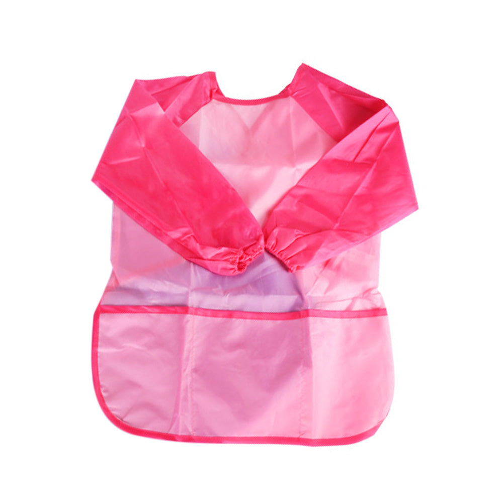 Kids Art Smock Waterproof Painting & Craft Apron for Children Also for Cooking  Pink