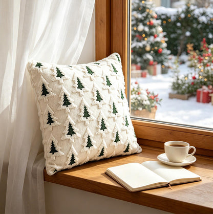 2 Pack 45x45cm Polyester Christmas Decorative Throw Pillow Covers - Green