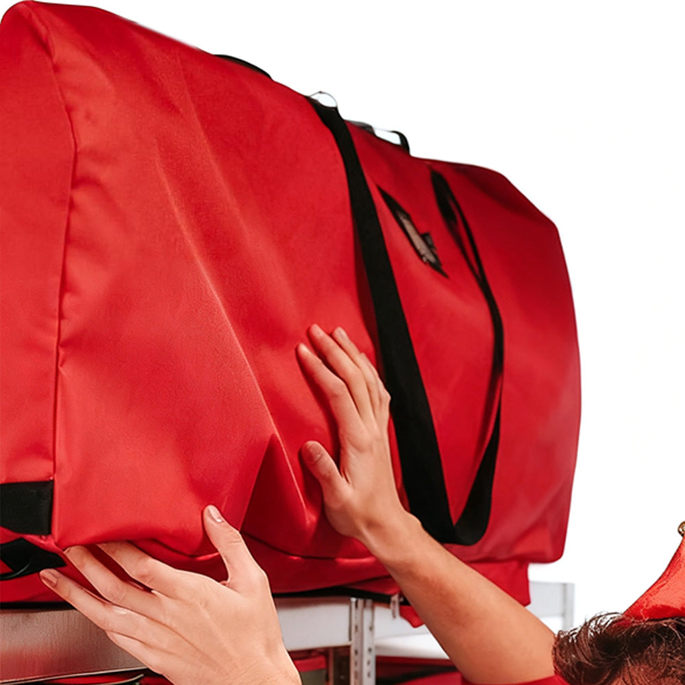 Rolling Christmas Tree Storage Bag Handy with Handle for Easy Carry Red
