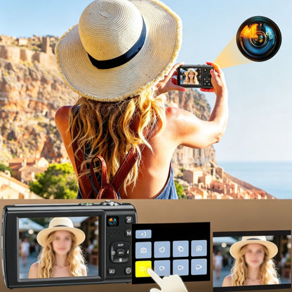8K Dual Lens Digital Camera - Black